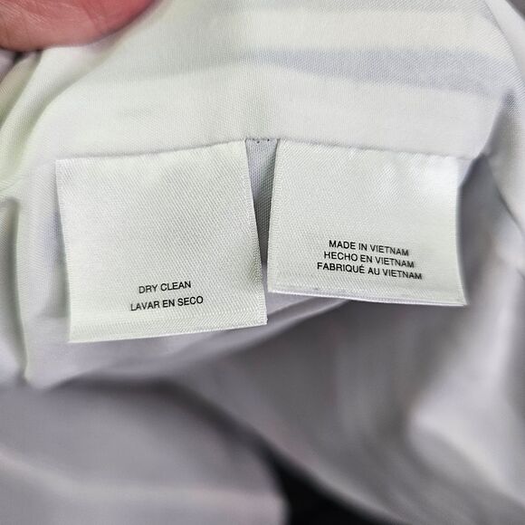 Kasper Striped Linen Blend One Button Blazer Jacket Size 14W - Picture 7 of 10